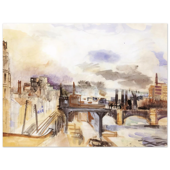 Raoul Dufy - PARISIAN BRIDGE 1922 75x100 cm / 30x40inches Fine Art Poster
