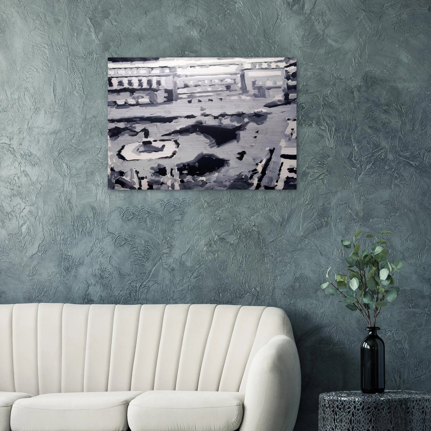 TOWNSCAPE M6 1968 - Gerhard Richter Brushed Aluminum Print - 70x100 cm / 28x40 inches | Gerhard Richter Aluminum Print | Gerhard Richter Prints