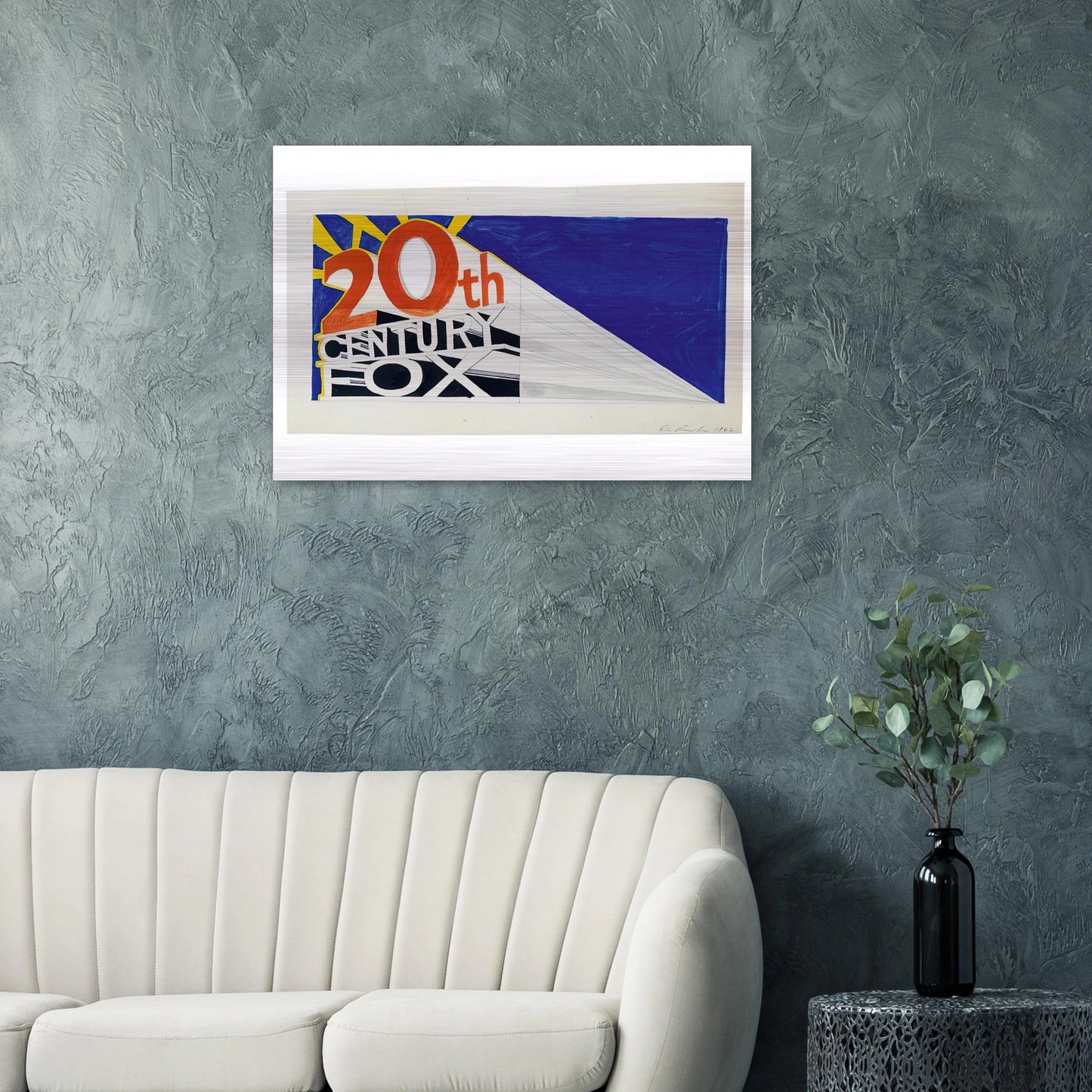 TRADEMARK 3 1962 - Edward Ruscha Brushed Aluminum Print - 70x100 cm / 28x40 inches | Edward Ruscha Aluminum Print | Edward Ruscha Prints