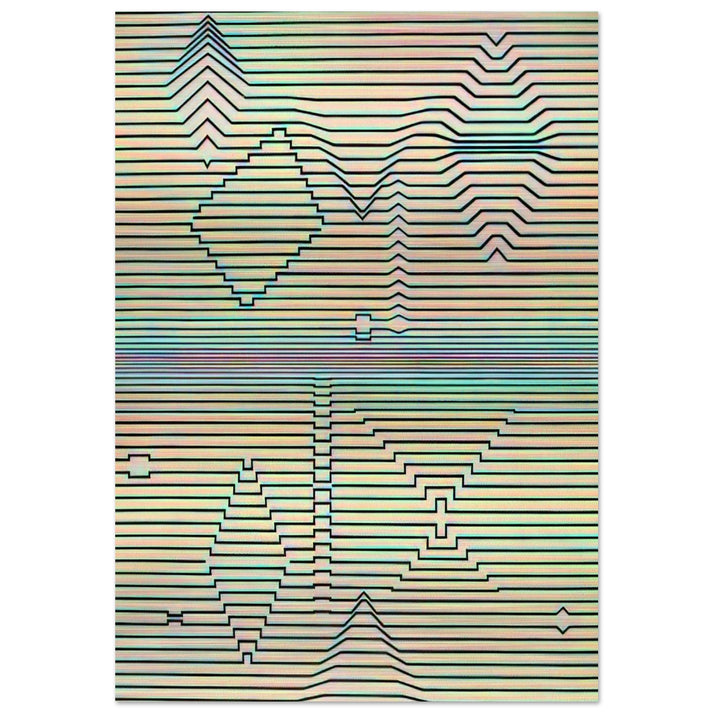 Birth - Victor Vasarely Brushed Aluminum Print - 70x100 cm / 28x40 inches | Victor Vasarely Aluminum Print | Victor Vasarely Prints