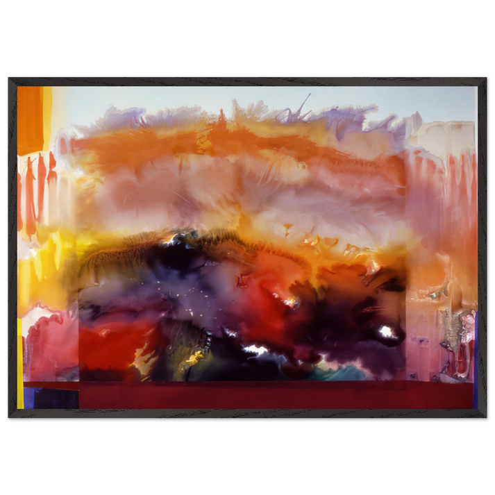 Butterfly Of Winter - 1985 - Ronnie Landfield 70x100 cm / 28x40 inches Framed Art Print – Black Wooden Frame