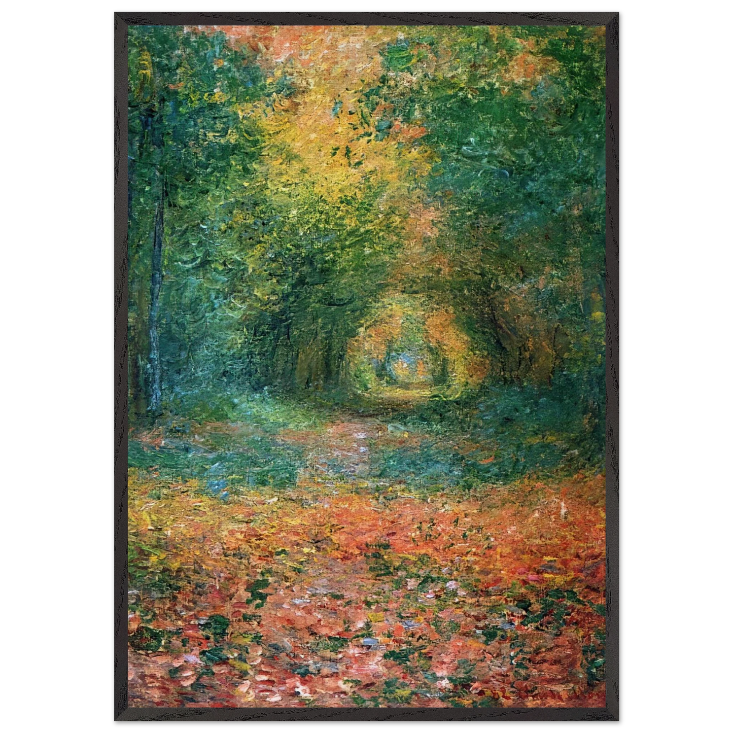 The Undergrowth in the Forest of Saint-Germain - claude monet Framed Art Print – Black Wooden Frame - Default Title - -Framed Art Print