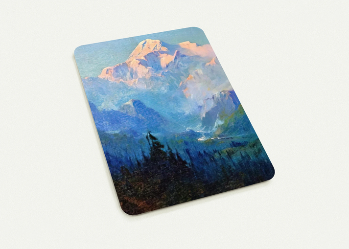 Mount McKinley, Sunset - Romanticism By Sydney Laurence Pack of 10 Post Cards | Sydney Laurence Post Cards | A6 (10.5 x 14.8 cm) - 4.1 x 5.8 inches