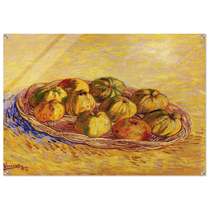 Still Life with Basket of Apples - Vincent van Gogh Acrylic Print - 70x100 cm / 28x40″ inches | Vincent van Gogh Wall Art | Vincent van Gogh Prints