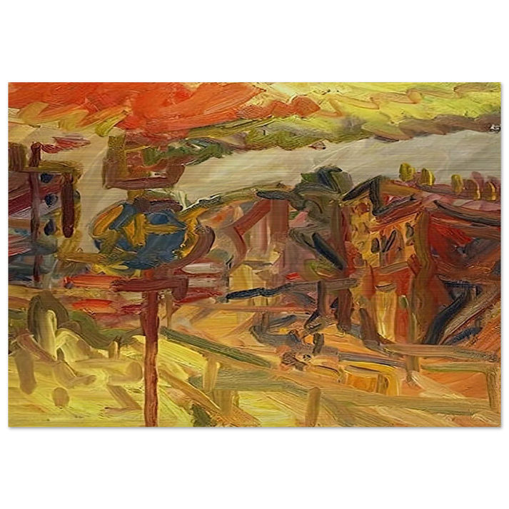 THE AWNING - Frank Auerbach Brushed Aluminum Print - 70x100 cm / 28x40 inches | Frank Auerbach Aluminum Print | Frank Auerbach Prints