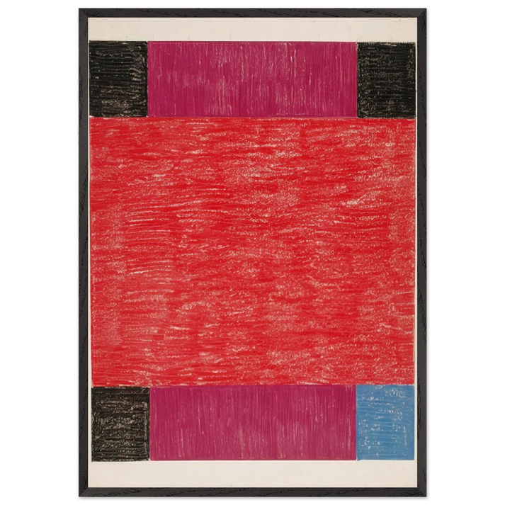 Drawing - 1985 - Lygia Pape 70x100 cm / 28x40 inches Framed Art Print – Black Wooden Frame