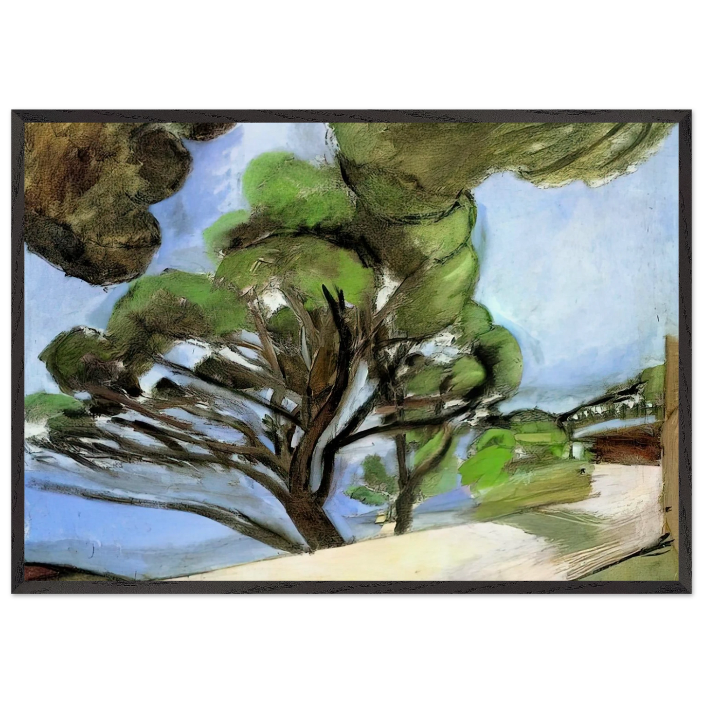 THE LARGE PINE 1926 - Henri Matisse 70x100 cm / 28x40 inches Framed Art Print – Black Wooden Frame