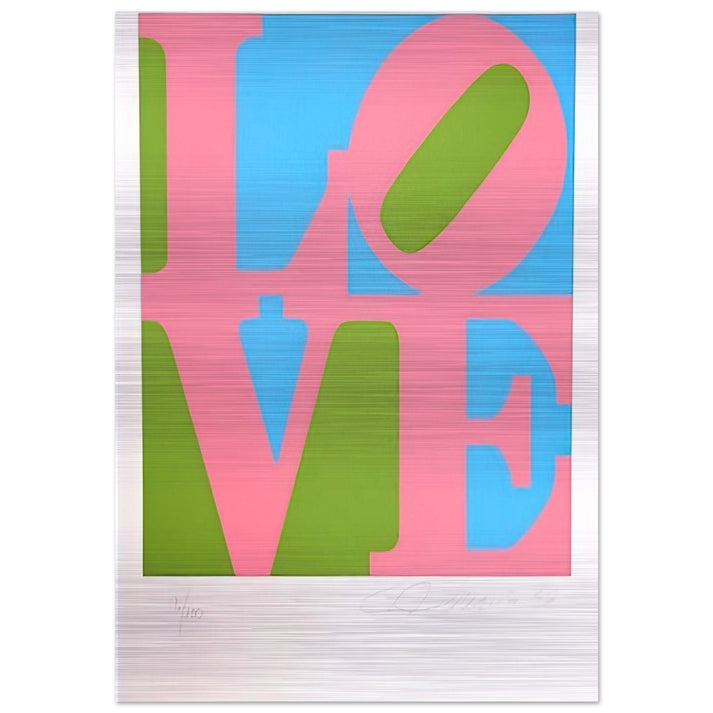 The Book of Love #11 - Robert Indiana Brushed Aluminum Print - 70x100 cm / 28x40 inches | Robert Indiana Aluminum Print | Robert Indiana Prints