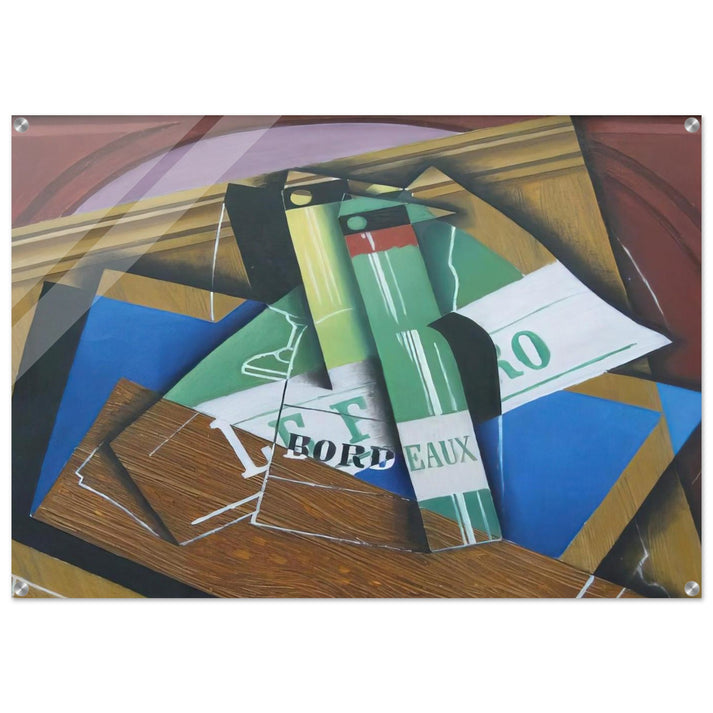 THE BORDEAUX BOTTLE 1915 - Juan Gris Acrylic Print - 70x100 cm / 28x40″ inches