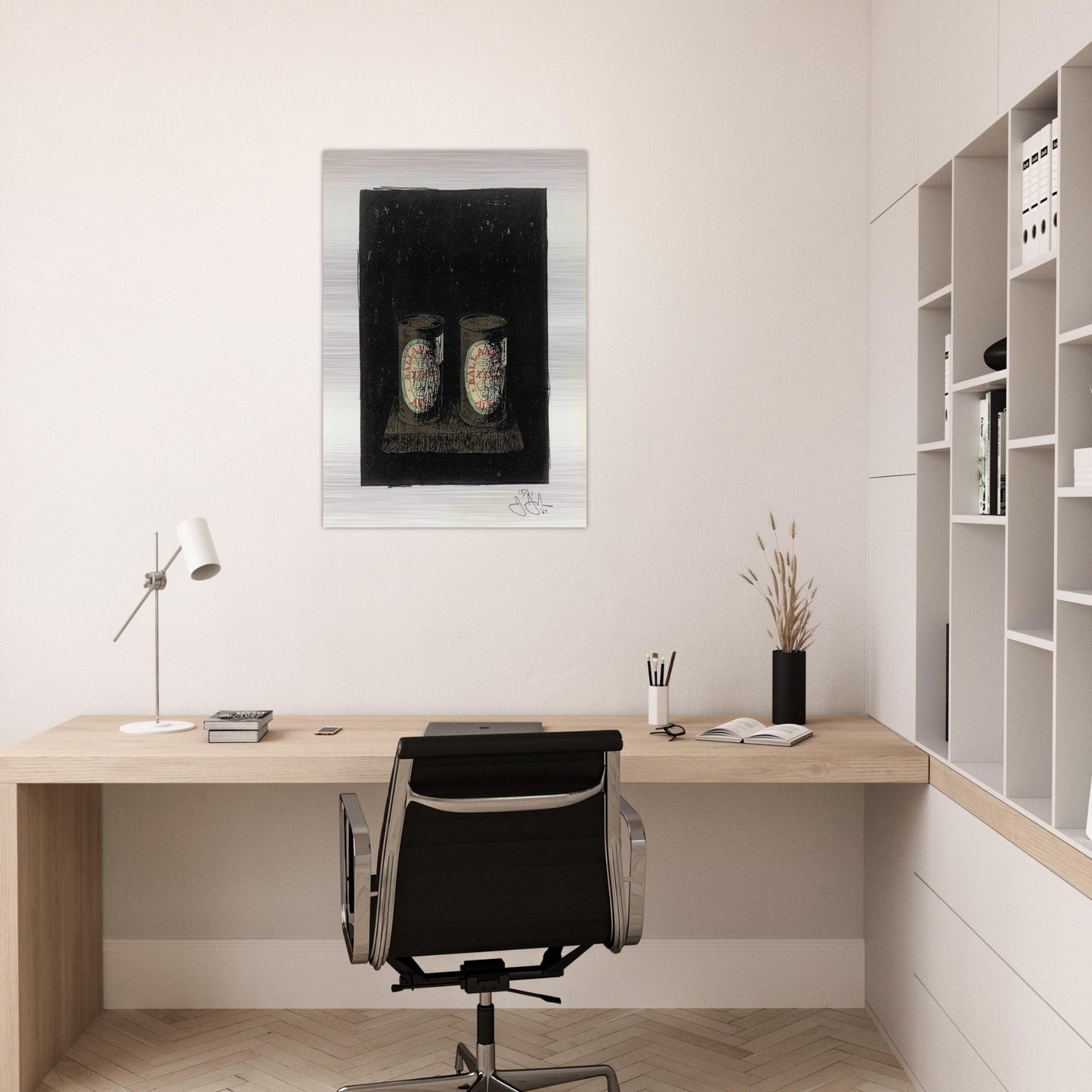 ALE CANS 1964 1 - Jasper Johns Brushed Aluminum Print - 70x100 cm / 28x40 inches | Jasper Johns Aluminum Print | Jasper Johns Prints