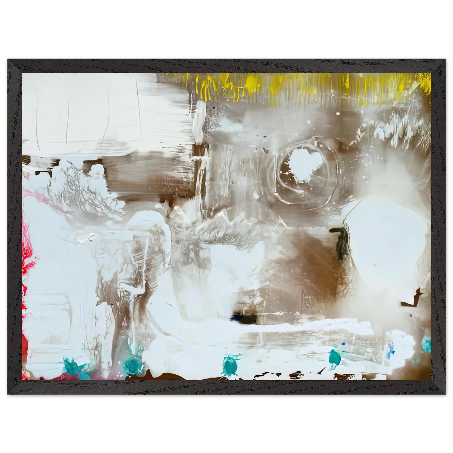 Helen Frankenthaler - Arctic Thaw, 1990- Wall Art - 60x80 cm / 24x32 inches - Premium Wooden Framed Poster With Fine Art Paper-canvas - Wood frame