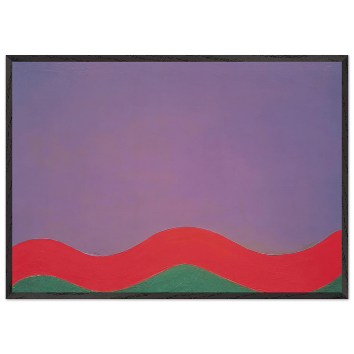 Out - Al Held 70x100 cm / 28x40 inches Framed Art Print – Black Wooden Frame