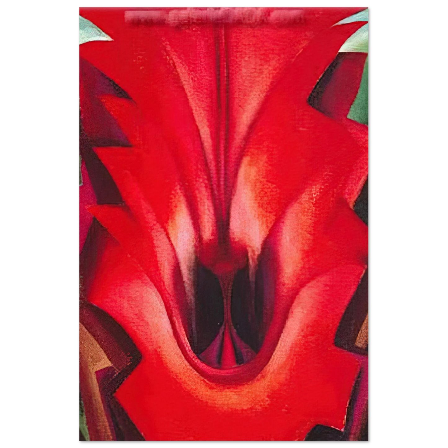 Georgia O'Keeffe - Inside Red Canna Fine Art Poster - 75x100 cm / 30x40 inches