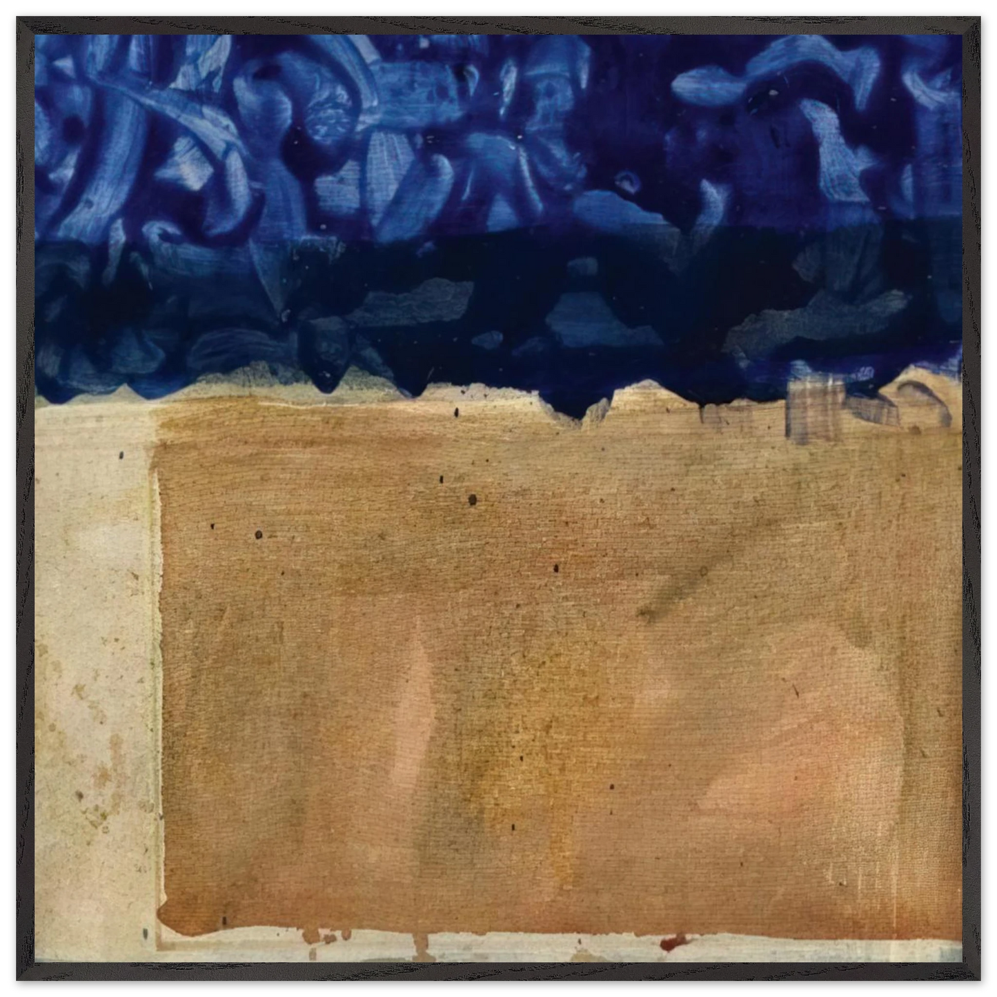 Helen Frankenthaler - Shoreline - 1952 Wall art - 50x70 cm / 20x28 inches - Premium Wooden Framed Poster With Fine Art Paper - White frame