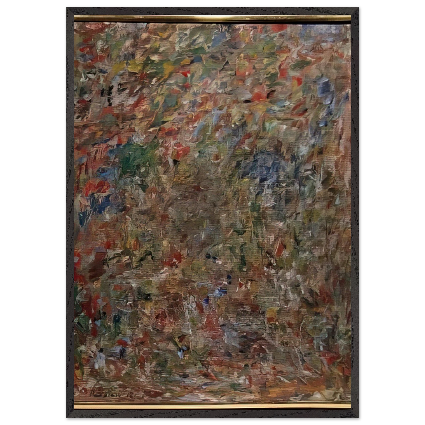 ABSTRACTION 1963 - Milton Resnick 70x100 cm / 28x40 inches Framed Art Print – Black Wooden Frame