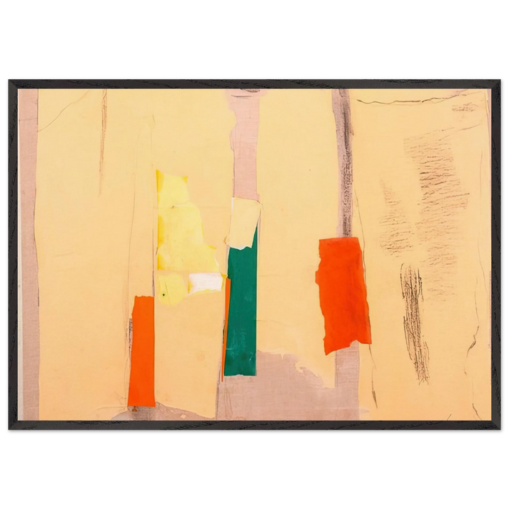 UNTITLED 1998 N2 - Esteban Vicente 70x100 cm / 28x40 inches Framed Art Print – Black Wooden Frame