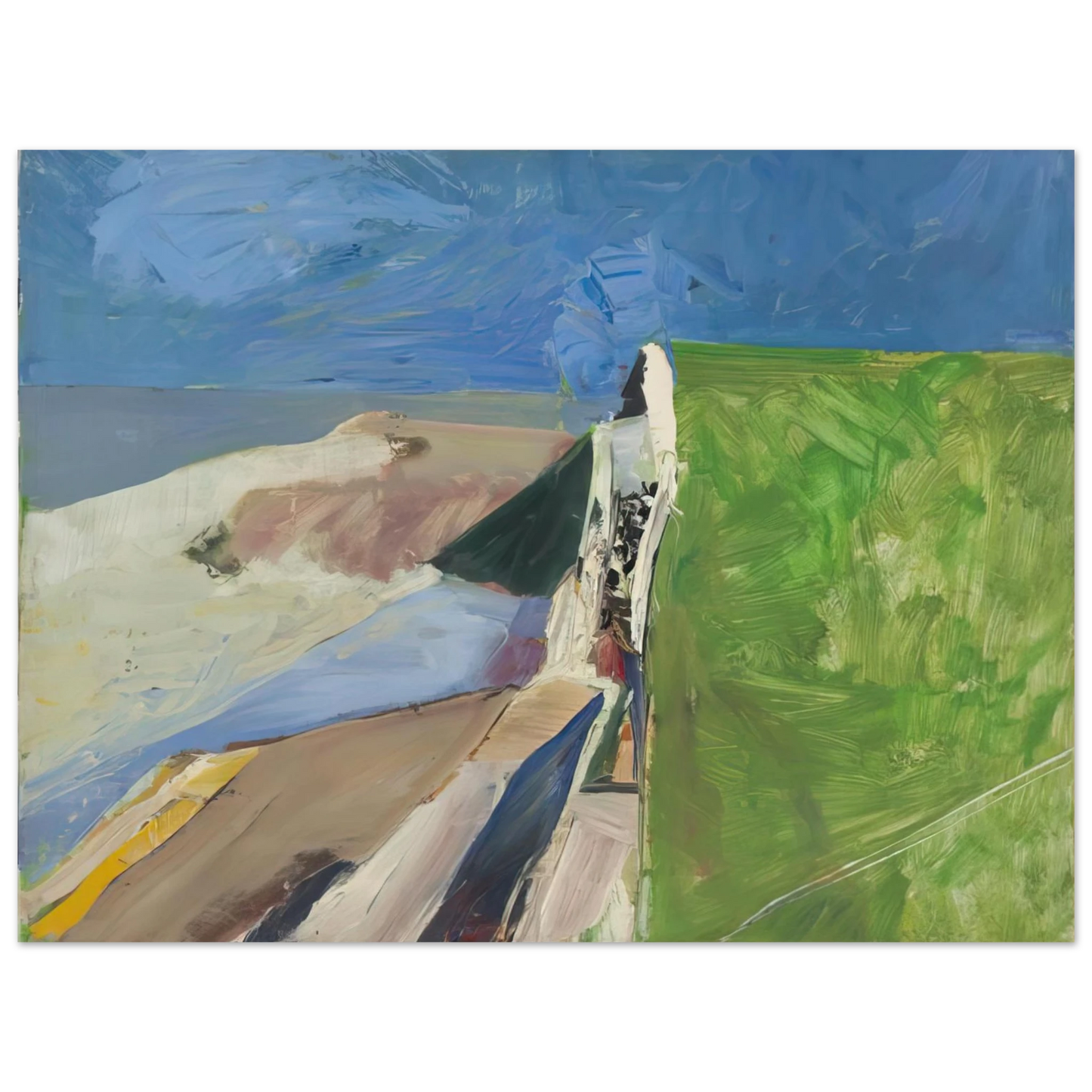 Richard Diebenkorn - Seawall Fine Art Poster - Default Title