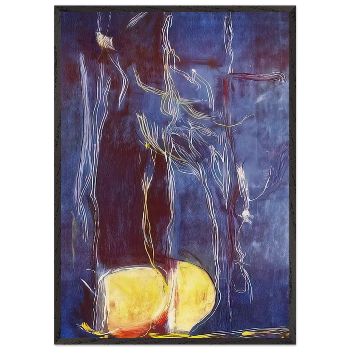 All About Blue - 1994 - Helen Frankenthaler 70x100 cm / 28x40 inches Framed Art Print – Black Wooden Frame