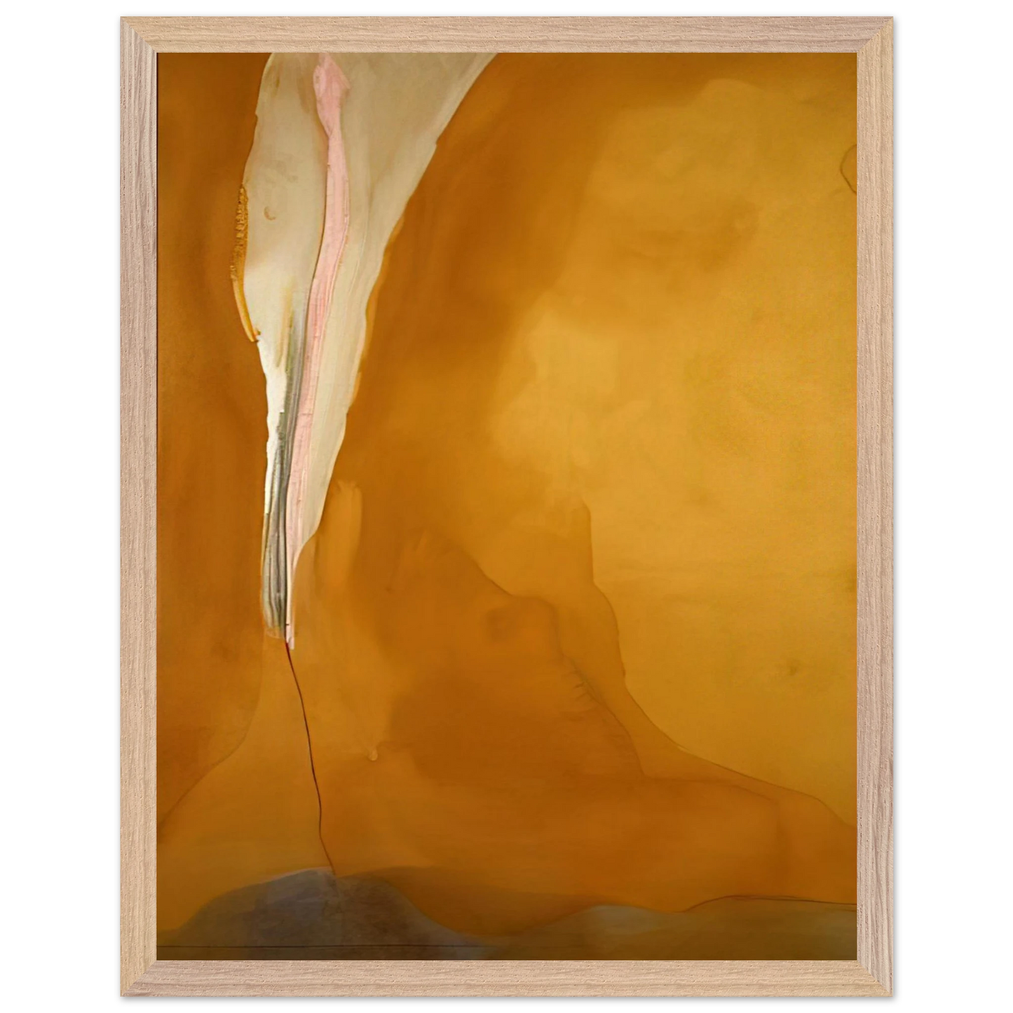 Helen Frankenthaler - Coral Wedge - 1972 Wall art - 30x30 cm / 12x12 inches - Premium Wooden Framed Poster With Fine Art Paper - White frame