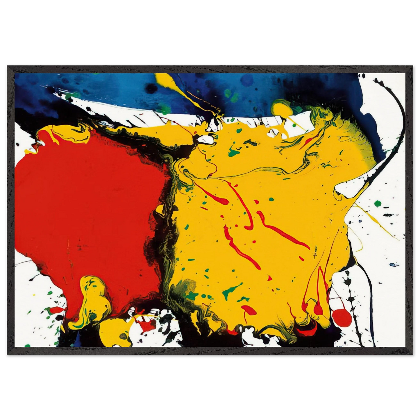 Untitled SFP94-109 SFF 1757 - Sam Francis Framed Art Print – Black Wooden Frame - Default Title - -Framed Art Print