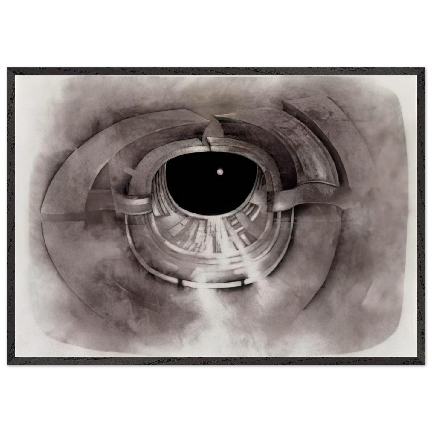 UNTITLED 1962 1 - Lee Bontecou Framed Art Print – Black Wooden Frame - Default Title - -Framed Art Print