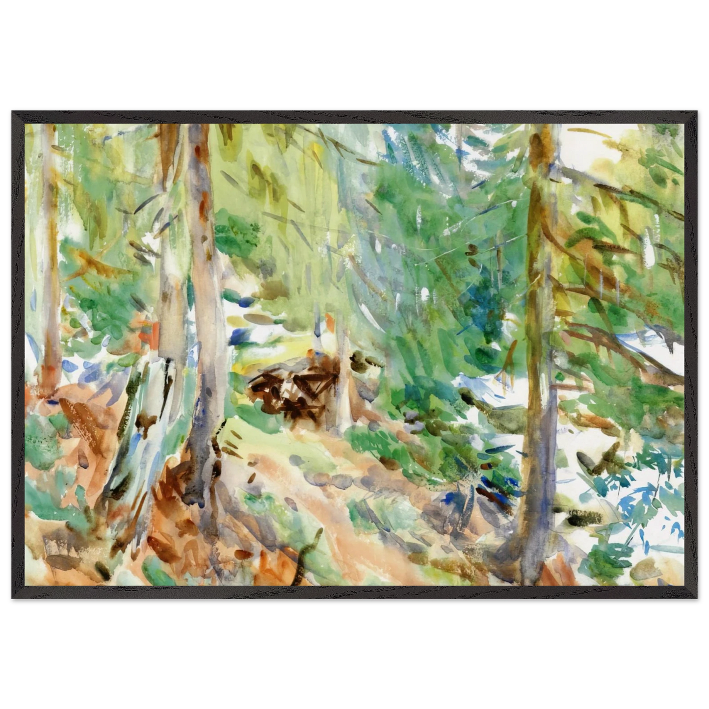 Val DAosta Purtud - John Singer Sargent Framed Art Print – Black Wooden Frame - Default Title - -Framed Art Print