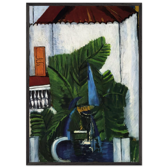 FOUNTAIN IN AVIGNON 1913 - Raoul Dufy 70x100 cm / 28x40 inches Framed Art Print – Black Wooden Frame