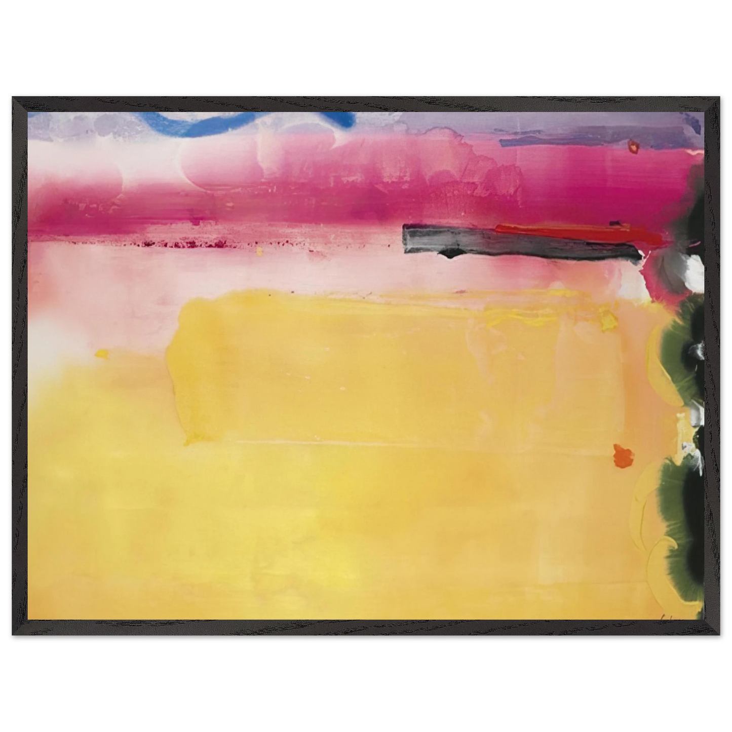 Helen Frankenthaler - Black-Eyed Susan - 1988 Wall art - 27x35 cm / 11x14 inches - Premium Wooden Framed Poster With Fine Art Paper - White frame