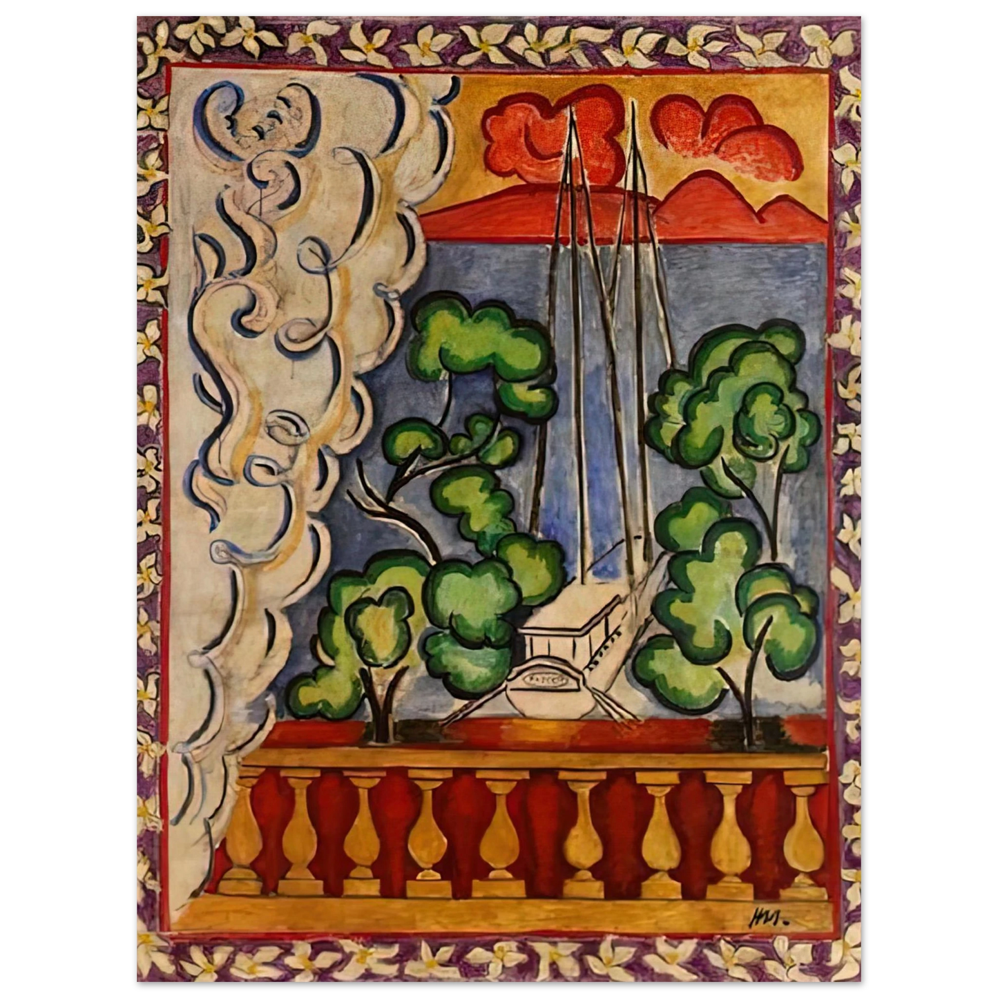 Henri Matisse - BOUQUET OF DAHLIAS AND WHITE BOOK 1923 Fine Art Poster - Default Title