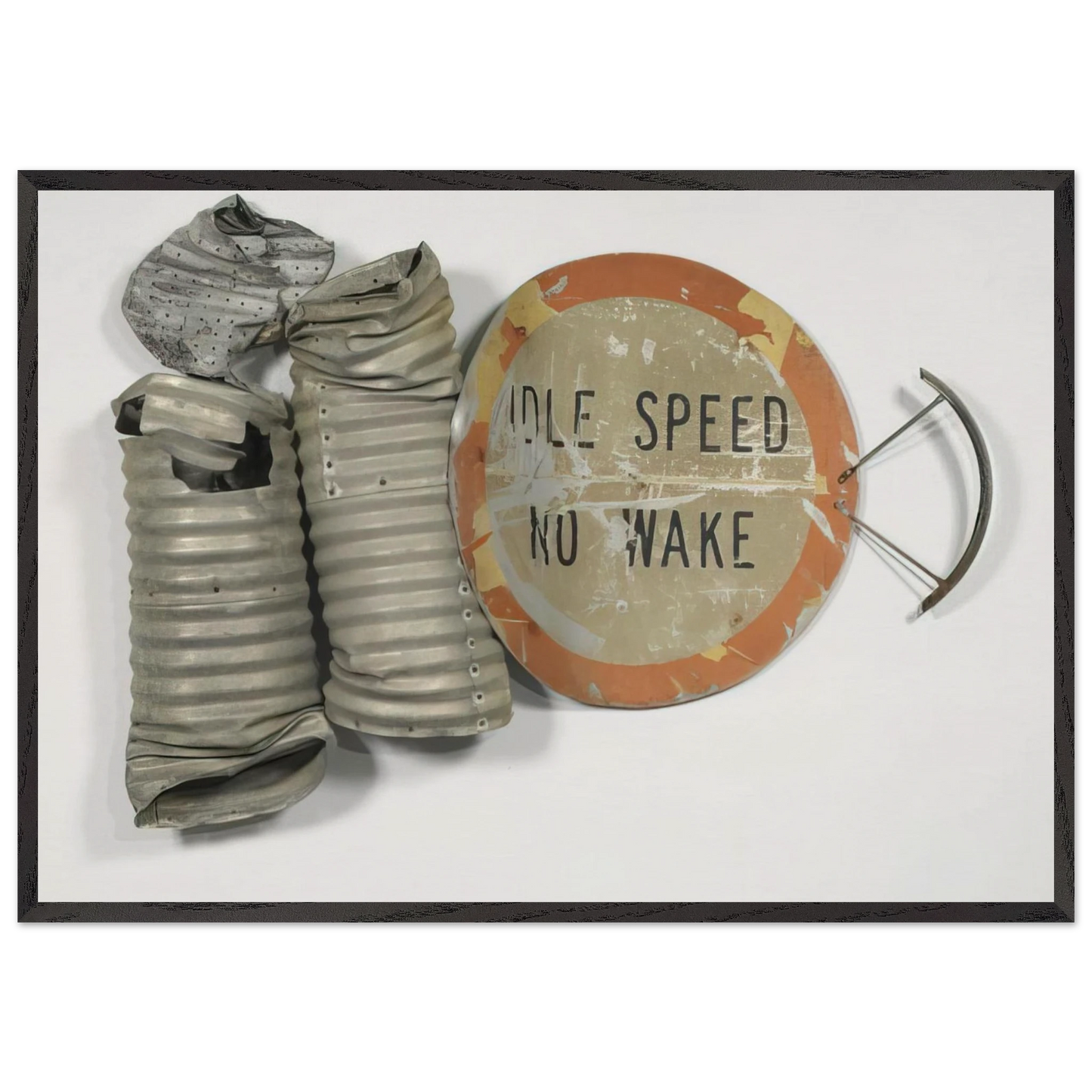 NO WAKE GLUT 1986 - Robert Rauschenberg 70x100 cm / 28x40 inches Framed Art Print – Black Wooden Frame