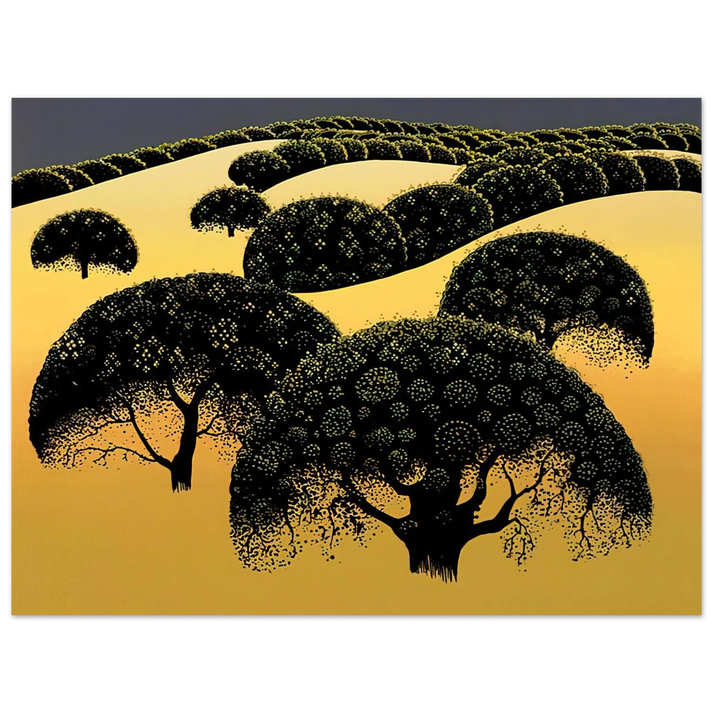 Eyvind Earle - Santa Ynez Oaks 75x100 cm / 30x40inches Fine Art Poster