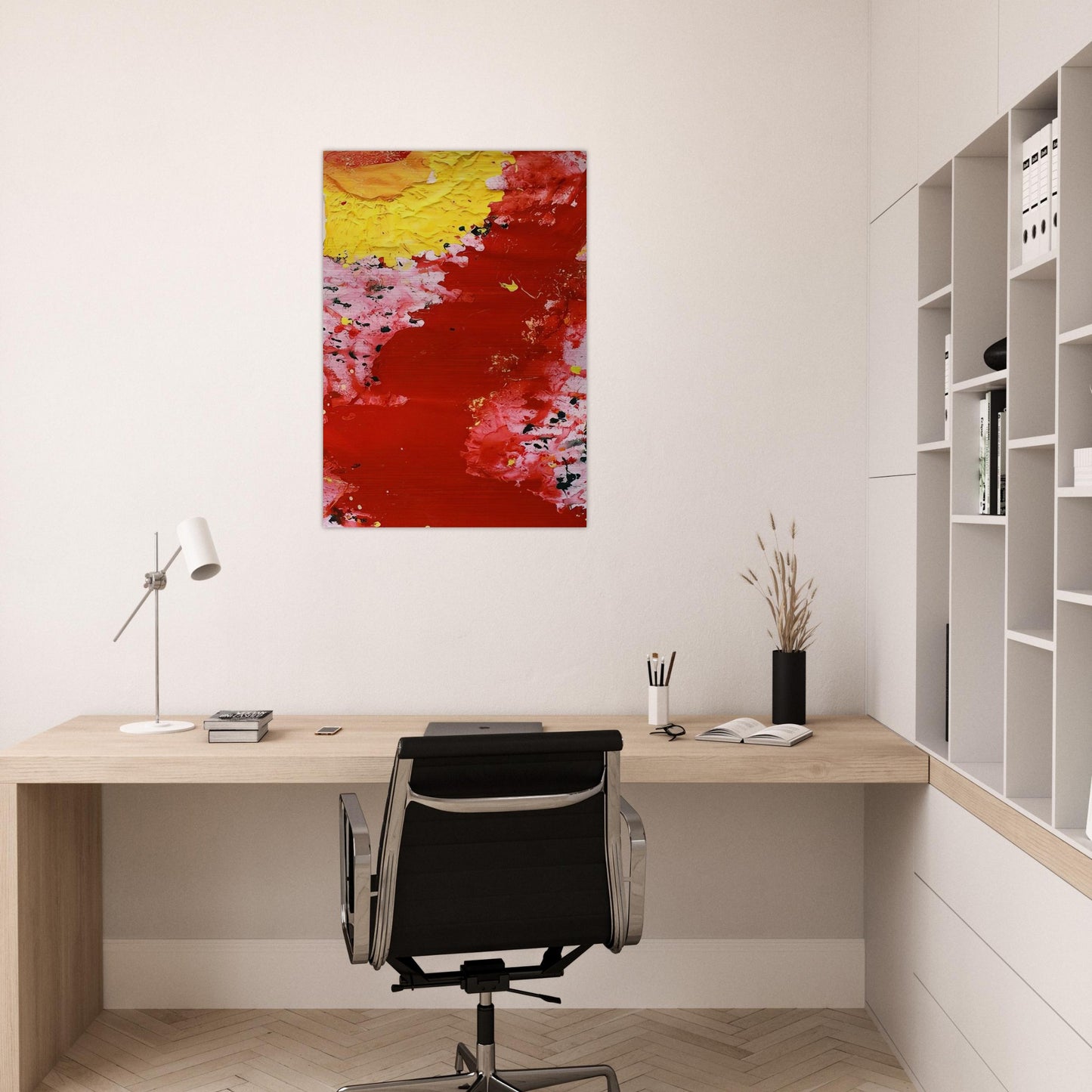 Hommage a Vincent van Gogh - Sam Francis Brushed Aluminum Print - 70x100 cm / 28x40 inches | Sam Francis Aluminum Print | Sam Francis Prints