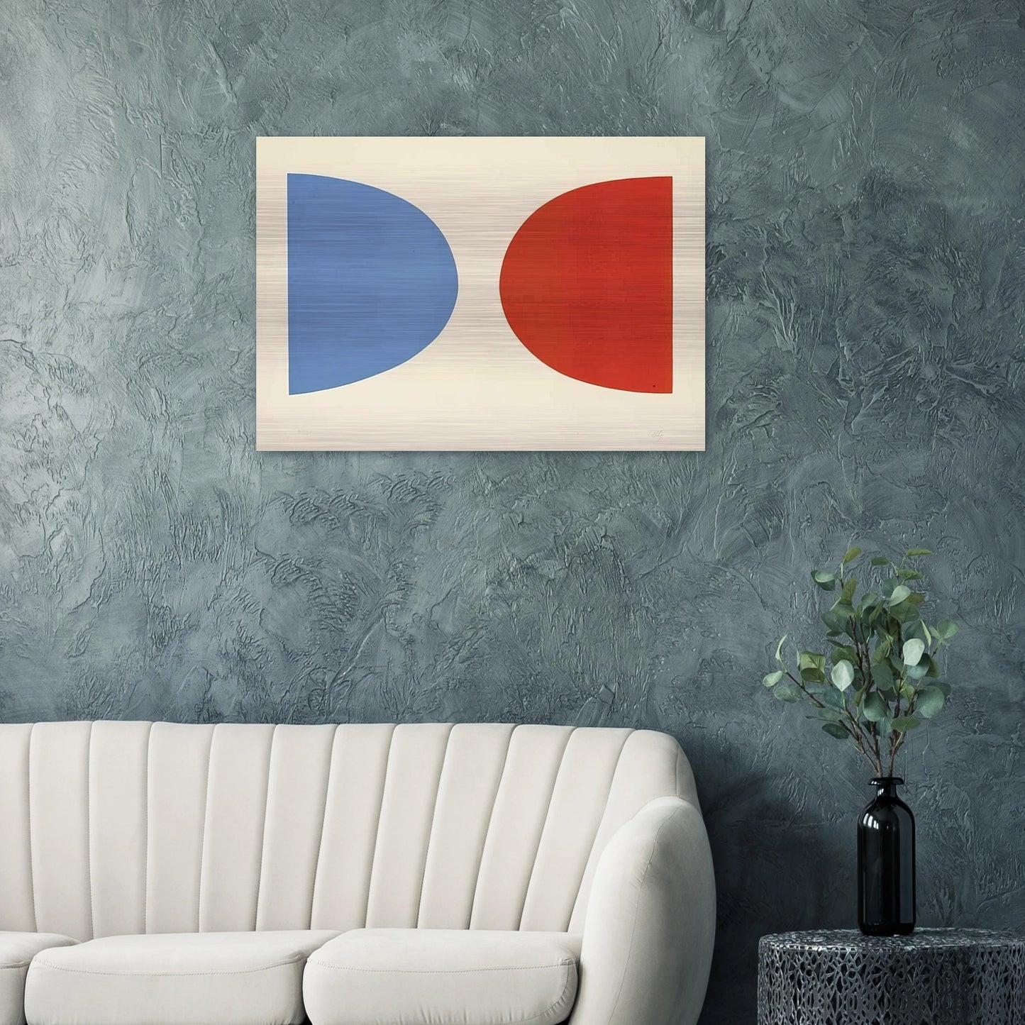 Blue and Orange - Ellsworth Kelly Brushed Aluminum Print - 70x100 cm / 28x40 inches | Ellsworth Kelly Aluminum Print | Ellsworth Kelly Prints