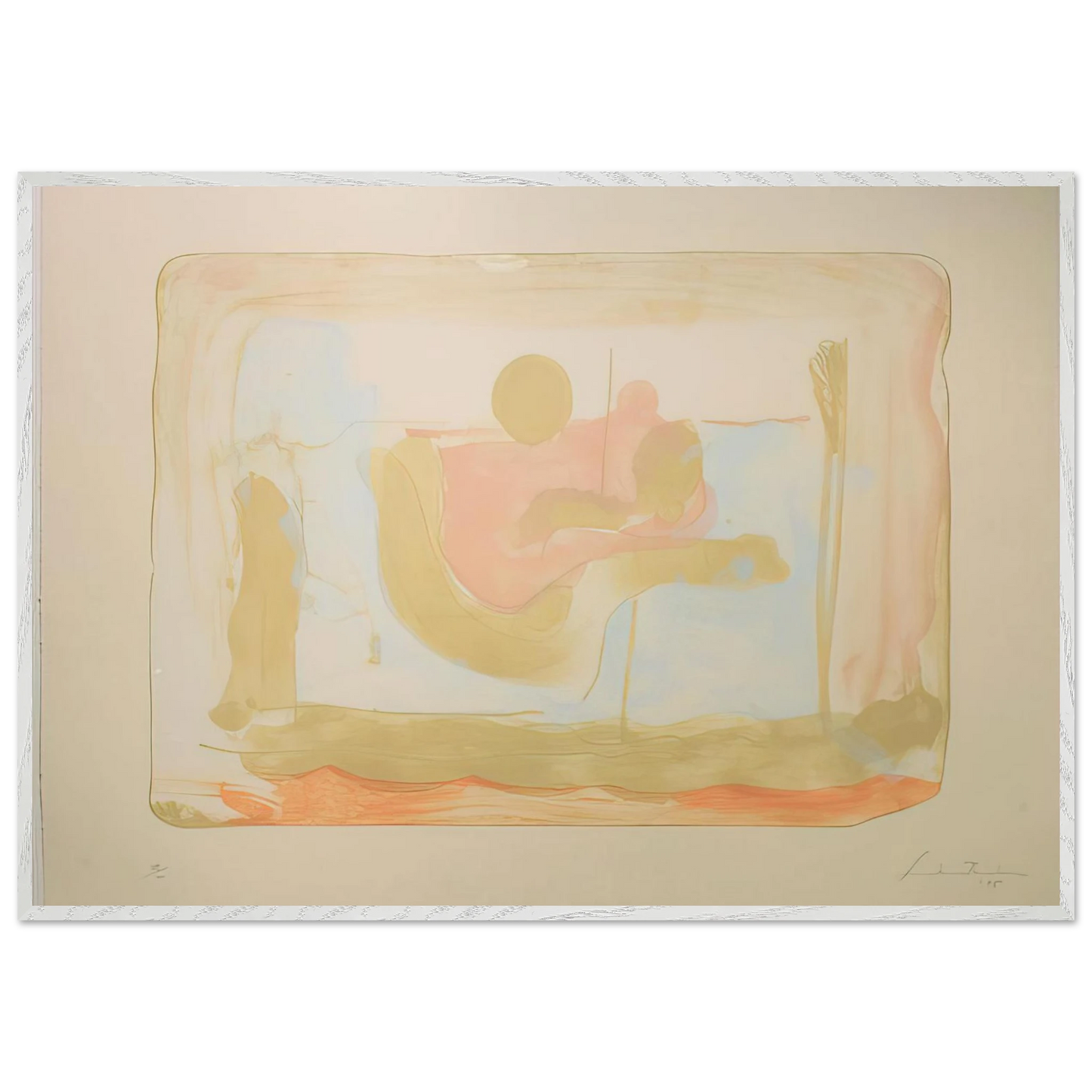 Helen Frankenthaler - Reflections I - 1995 Wall art - A3 (29.7 x 42 cm) - Premium Wooden Framed Poster With Fine Art Paper - Wood frame