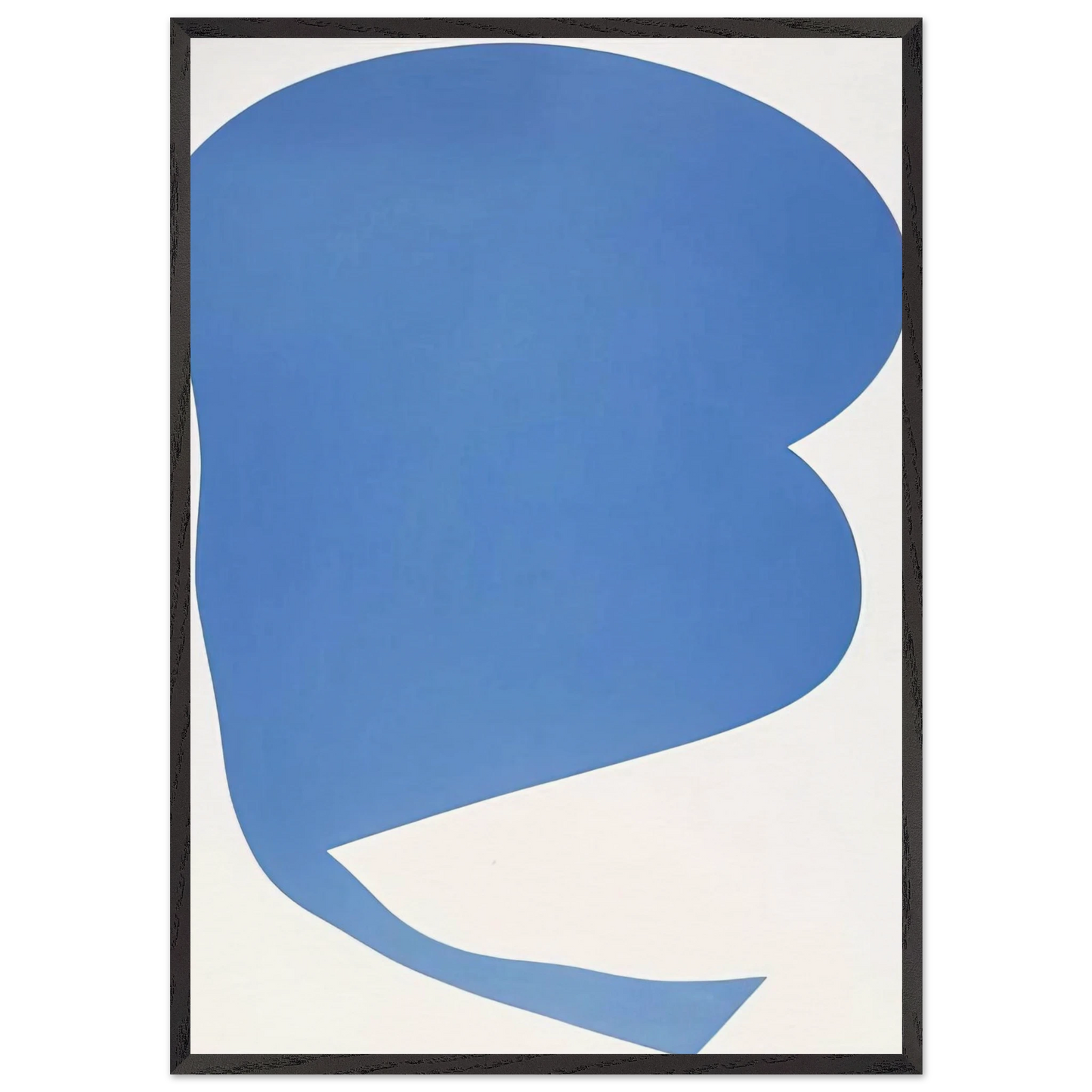 Blue on White - Ellsworth Kelly Framed Art Print – Black Wooden Frame - Default Title - -Framed Art Print