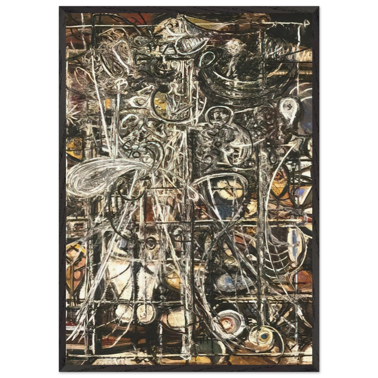 Figure - Richard Pousette-Dart 70x100 cm / 28x40 inches Framed Art Print – Black Wooden Frame