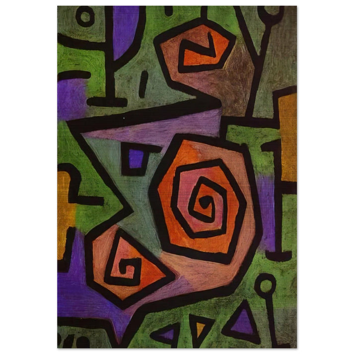 HEROIC ROSES 1938 - Paul Klee Brushed Aluminum Print - 70x100 cm / 28x40 inches | Paul Klee Aluminum Print | Paul Klee Prints