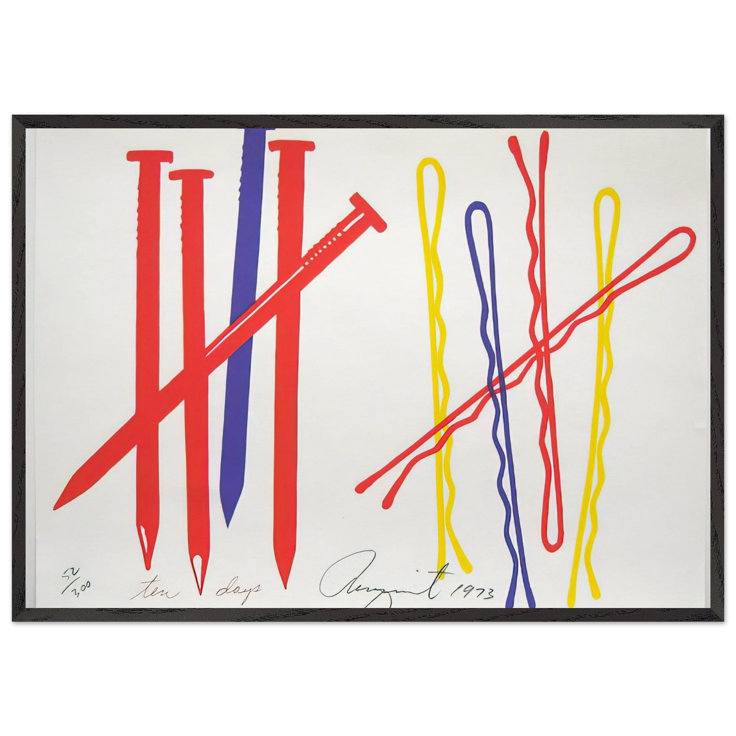 Ten Days - James Rosenquist Framed Art Print – Black Wooden Frame - Default Title - -Framed Art Print