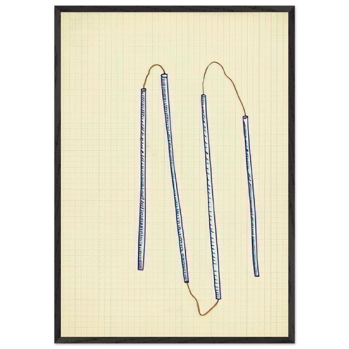 UNTITLED 1969 N2 - Sigmar Polke 70x100 cm / 28x40 inches Framed Art Print – Black Wooden Frame