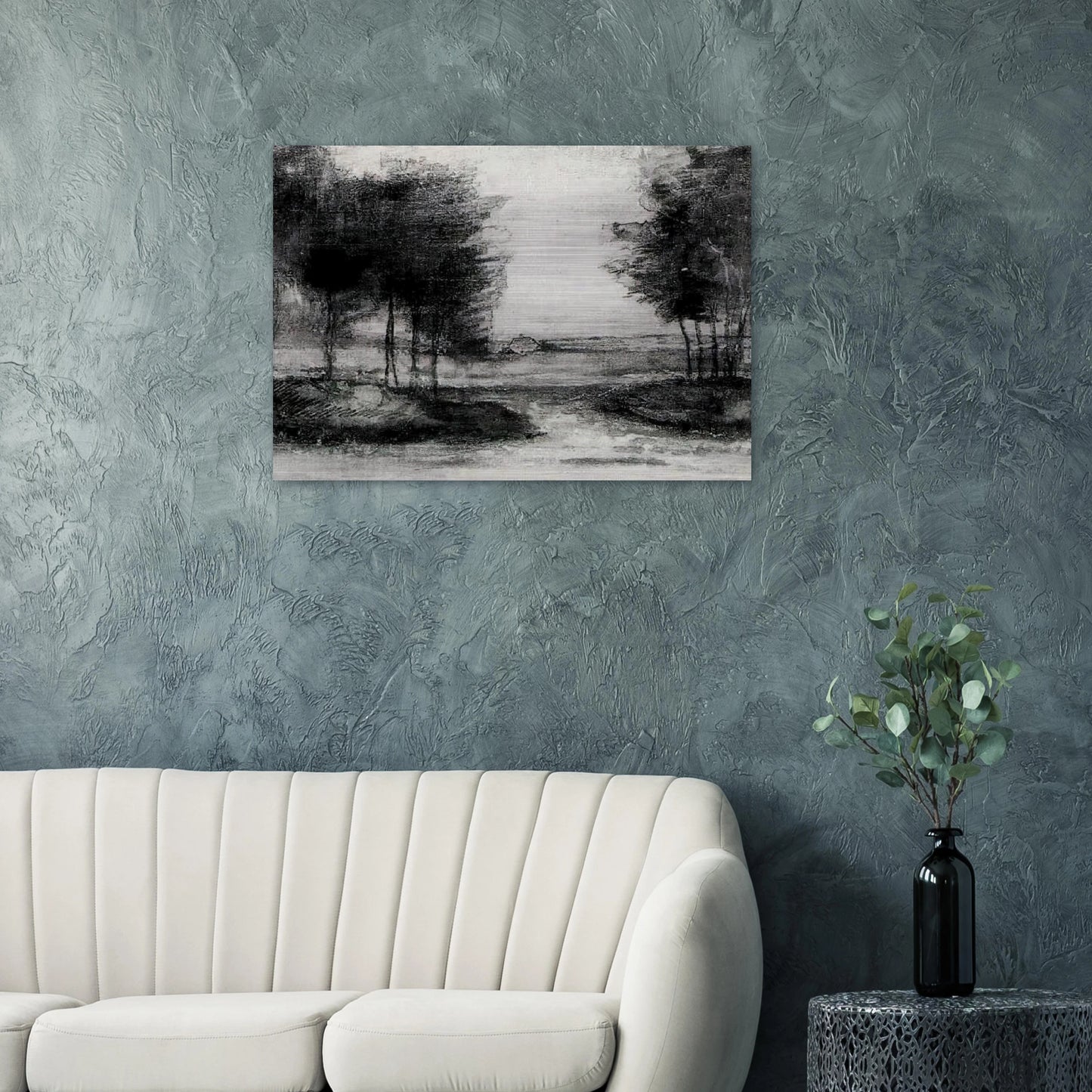 Landscape - Vincent van Gogh Brushed Aluminum Print - 70x100 cm / 28x40 inches | Vincent van Gogh Aluminum Print | Vincent van Gogh Prints