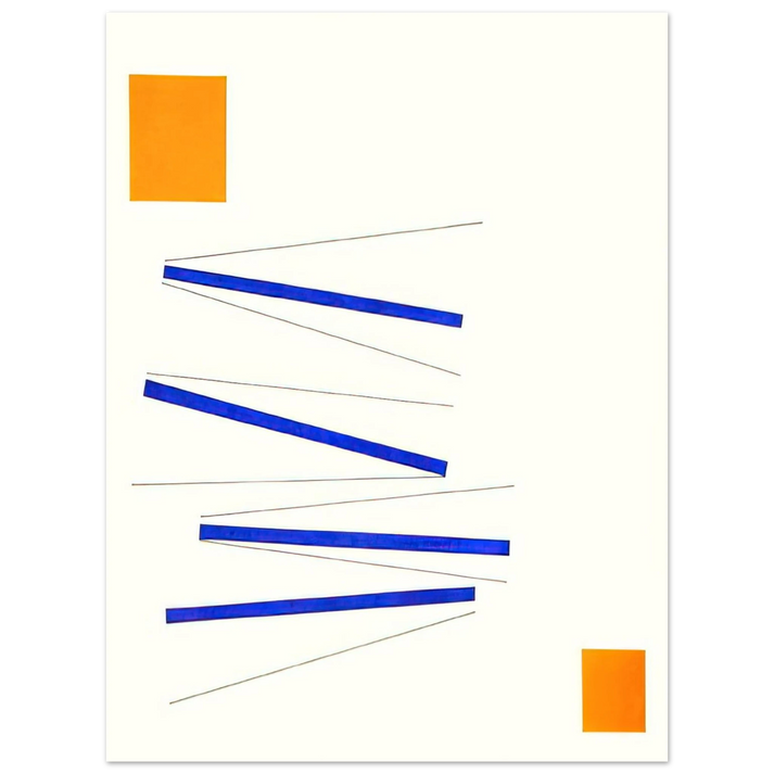 Lygia Pape - Relief in Orange and Blue - 1956 75x100 cm / 30x40inches Fine Art Poster
