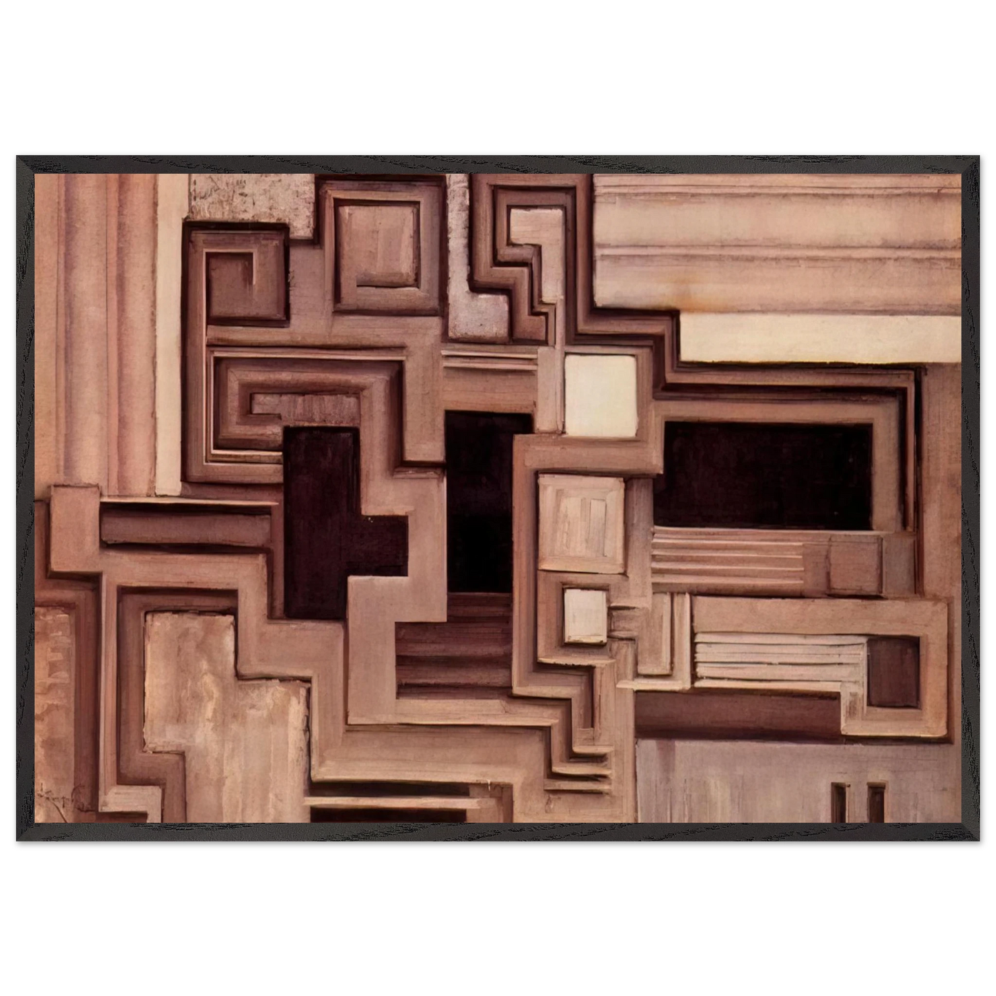 Two grays II - Frantisek Kupka Framed Art Print – Black Wooden Frame - Default Title - -Framed Art Print