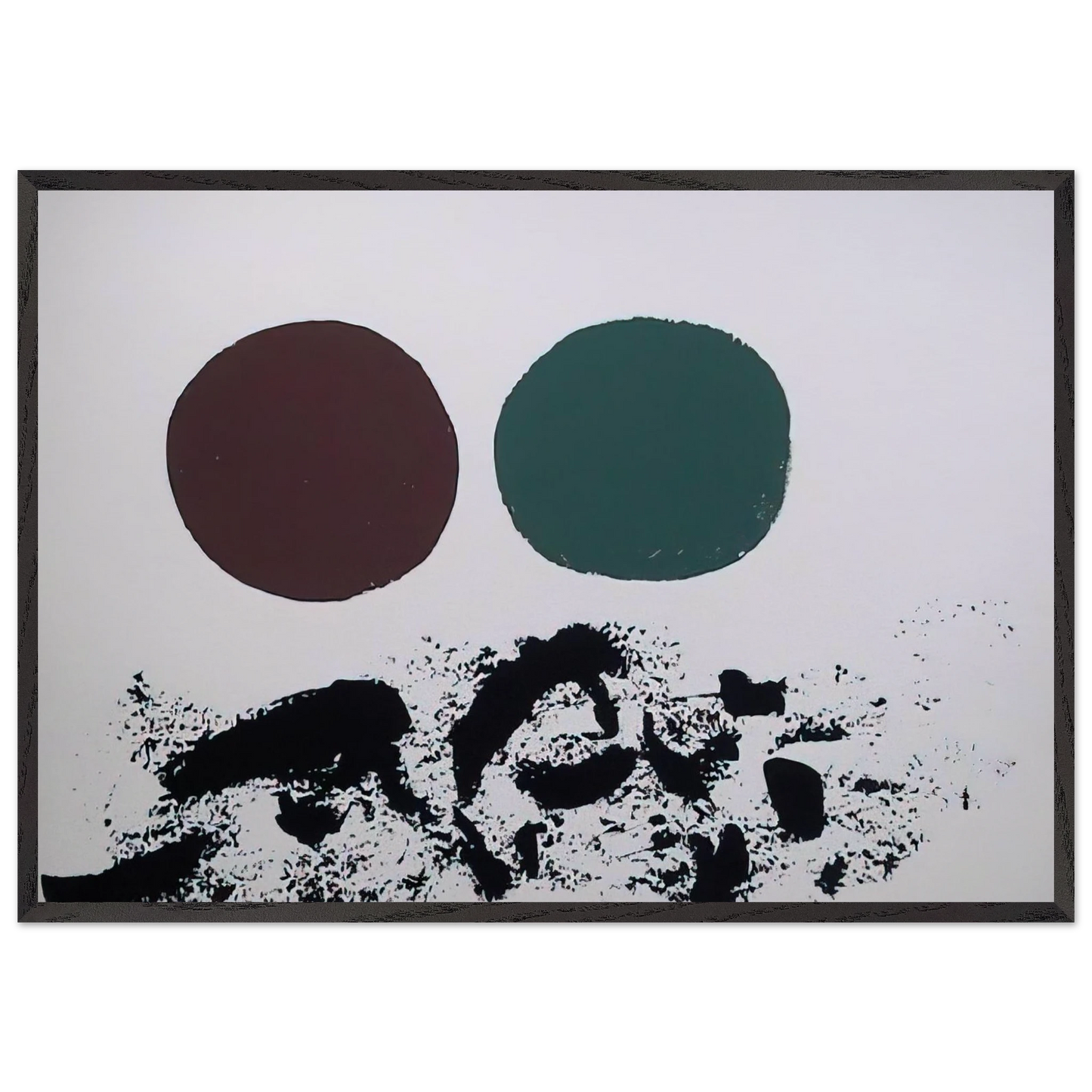 Flurry - 1967 - Adolph Gottlieb 70x100 cm / 28x40 inches Framed Art Print – Black Wooden Frame