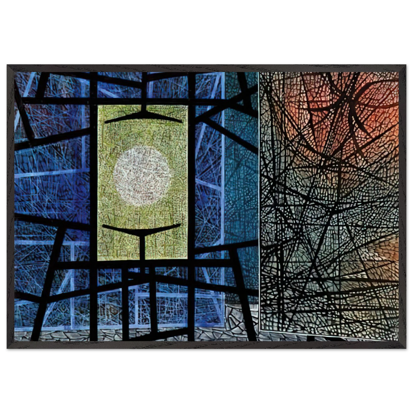 Equations - 1965 - Jimmy Ernst 70x100 cm / 28x40 inches Framed Art Print – Black Wooden Frame