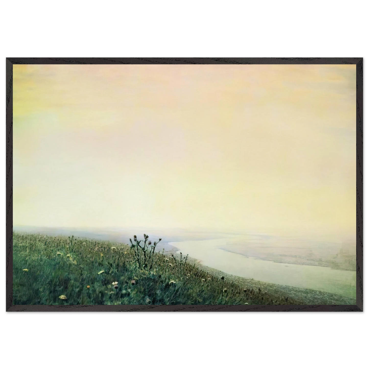 Dnieper in the morning - Arkhyp Kuindzhi 70x100 cm / 28x40 inches Framed Art Print – Black Wooden Frame