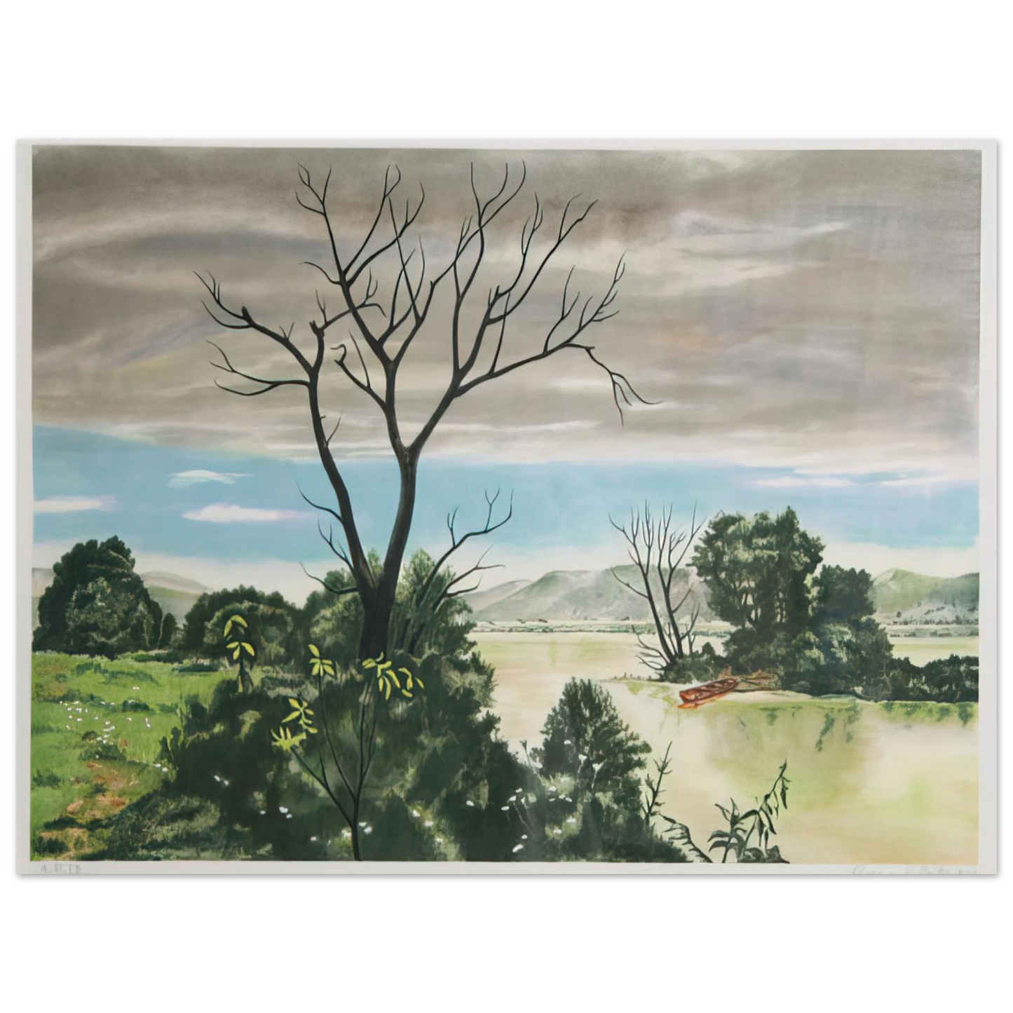 Clarence Holbrook Carter - Untitled - Early Spring Landscape - 1979 Fine Art Poster - Default Title