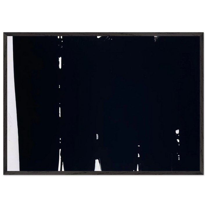 Peinture 220 x 366 cm 14 mai 1968 - 1968 - Pierre Soulages 70x100 cm / 28x40 inches Framed Art Print – Black Wooden Frame