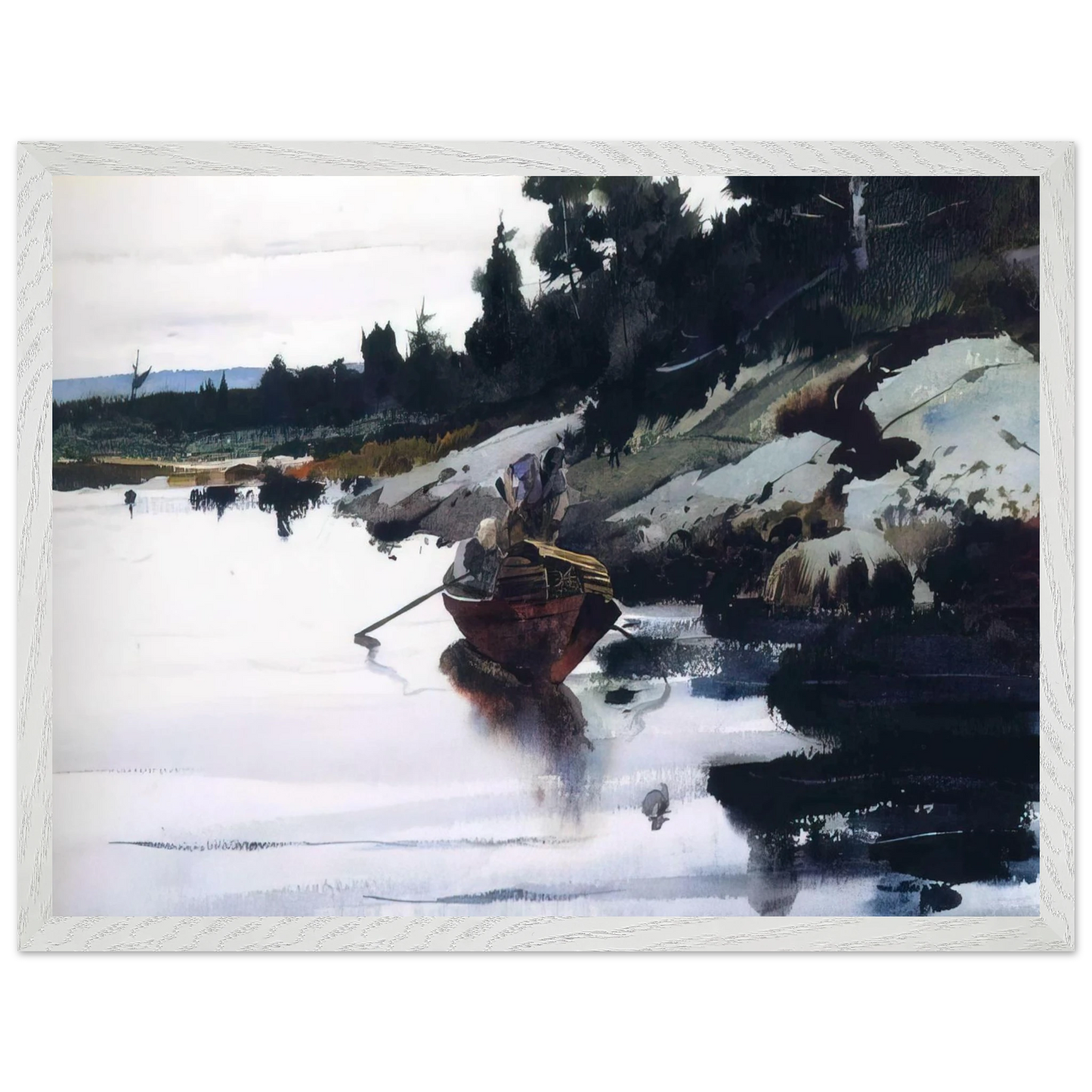Andrew Wyeth - TURKEY COVE LEDGE Wall Art - 60x80 cm / 24x32 inches - Fine Art Poster - -