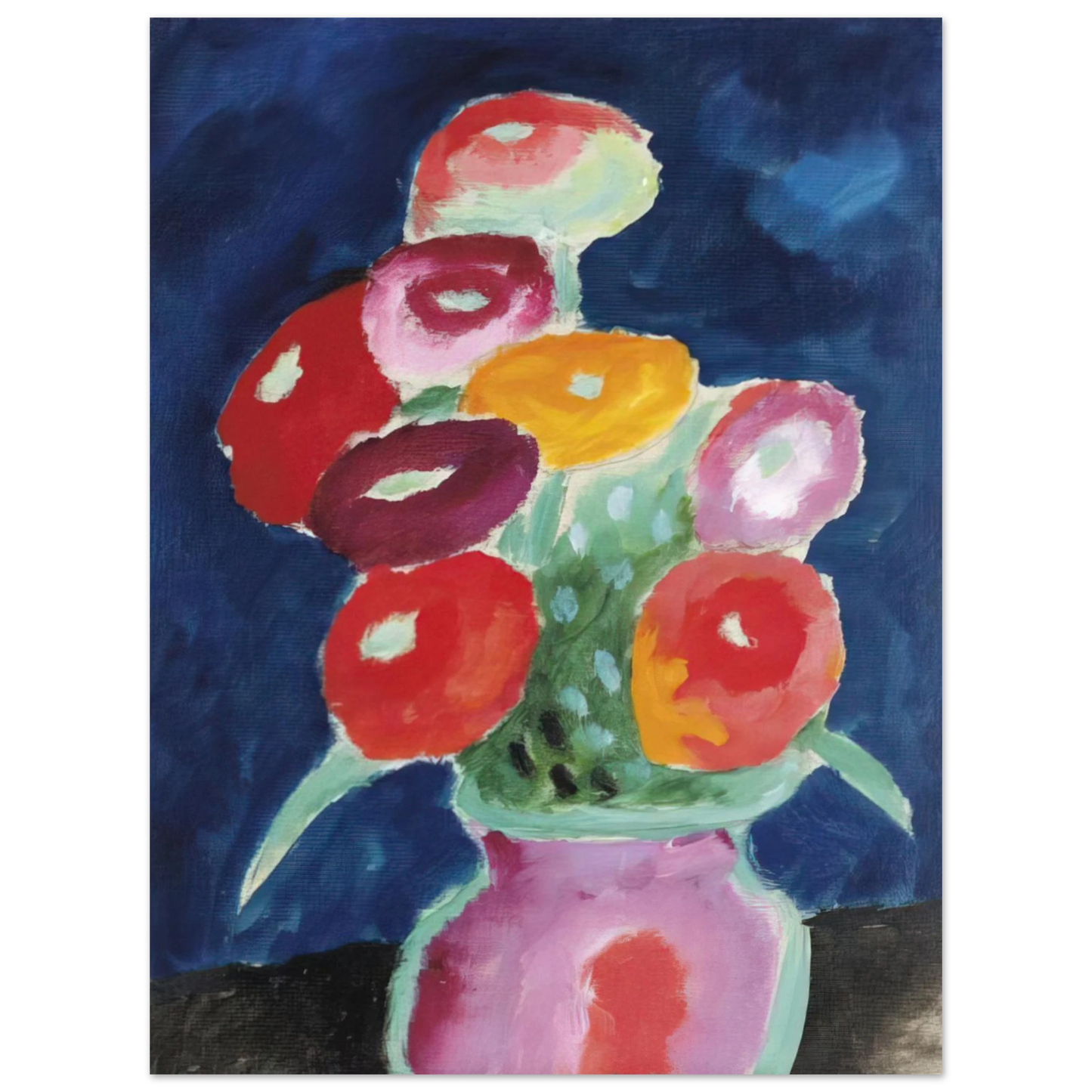 Alexej von Jawlensky - BLUMEN IN EINER VASE 1918 Fine Art Poster - Default Title