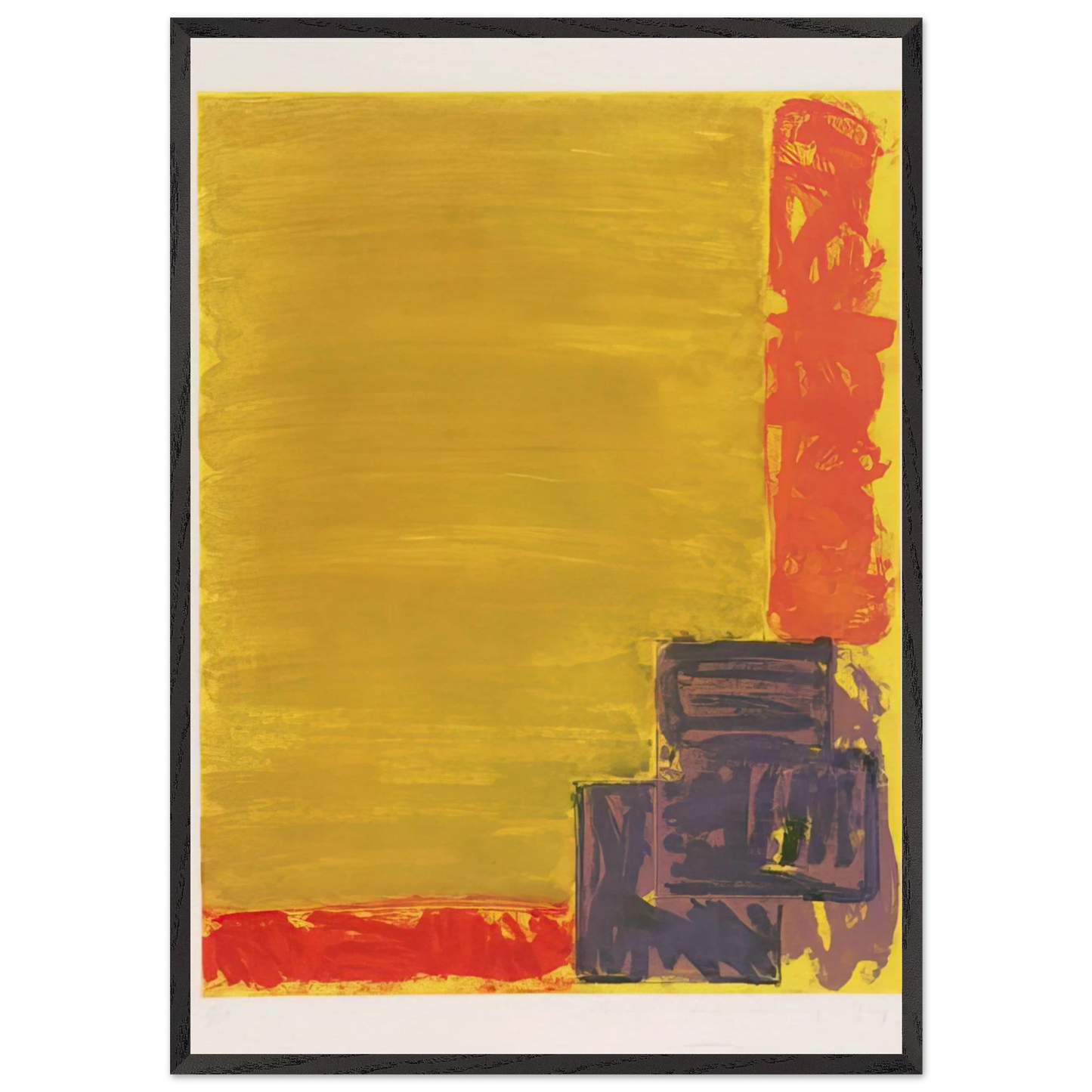 View - 1979 - John Hoyland Framed Art Print – Black Wooden Frame - Default Title - -Framed Art Print